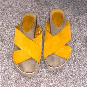 Mango espadrille: yellow